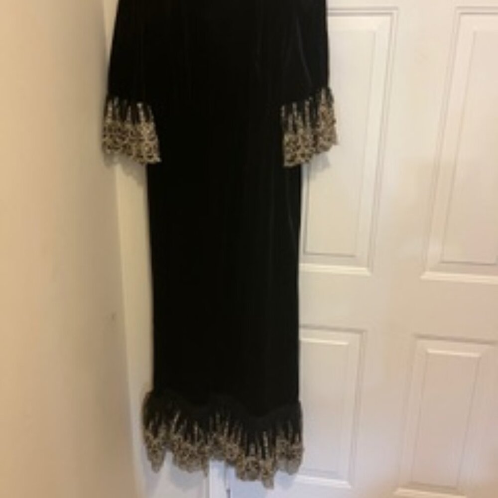 Black velvet dress